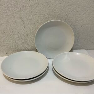 Set of 5 Crate & Barrel 6.5" Bread & Butter Plates Porcelain B7